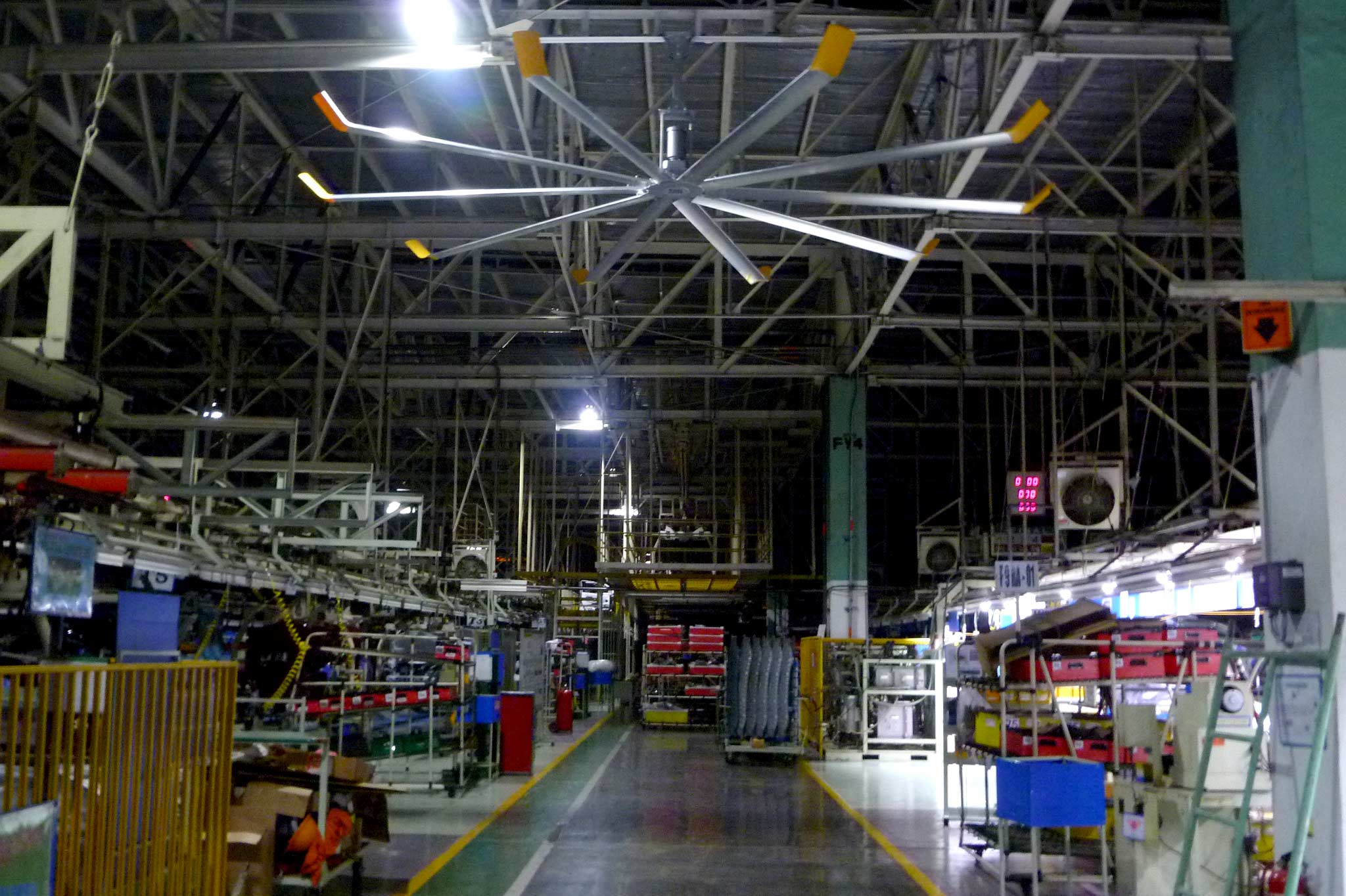 Big Ass Fans HVLS fan at the Toyota Motors plant in the Philippines
