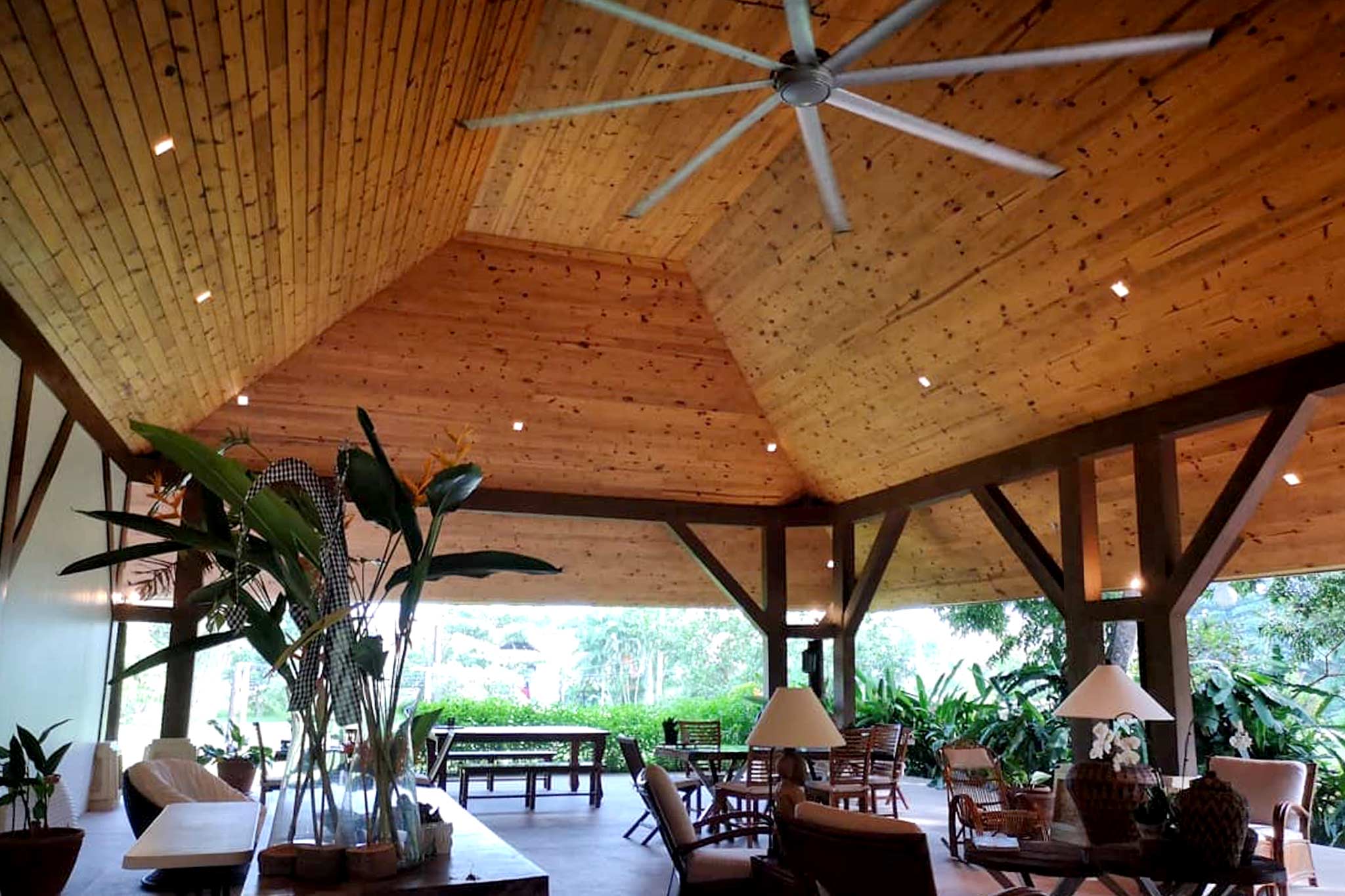 Resort pavilion with a Big Ass Fans HVLS fan
